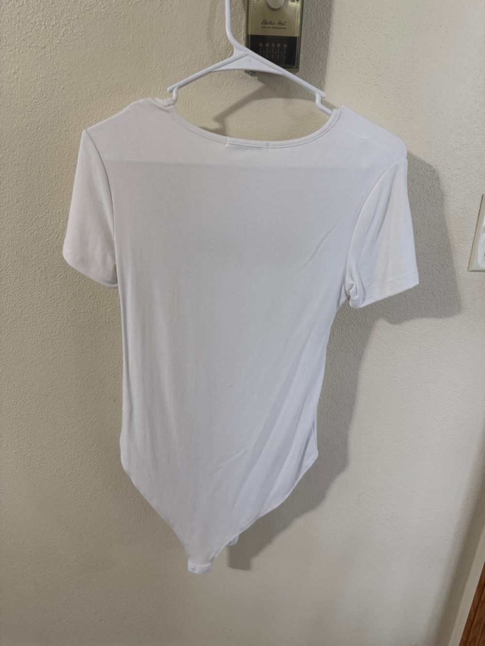 Mango white short sleeve cutout bodysuit - Picture 2 of 2